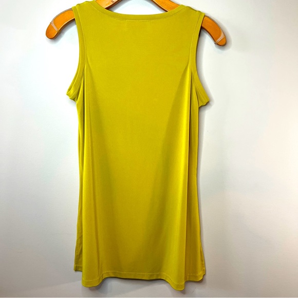 SUSAN GRAVER Tank V-Neck, Long, side slits, rich yellow-gold Size XXS - Picture 2 of 9